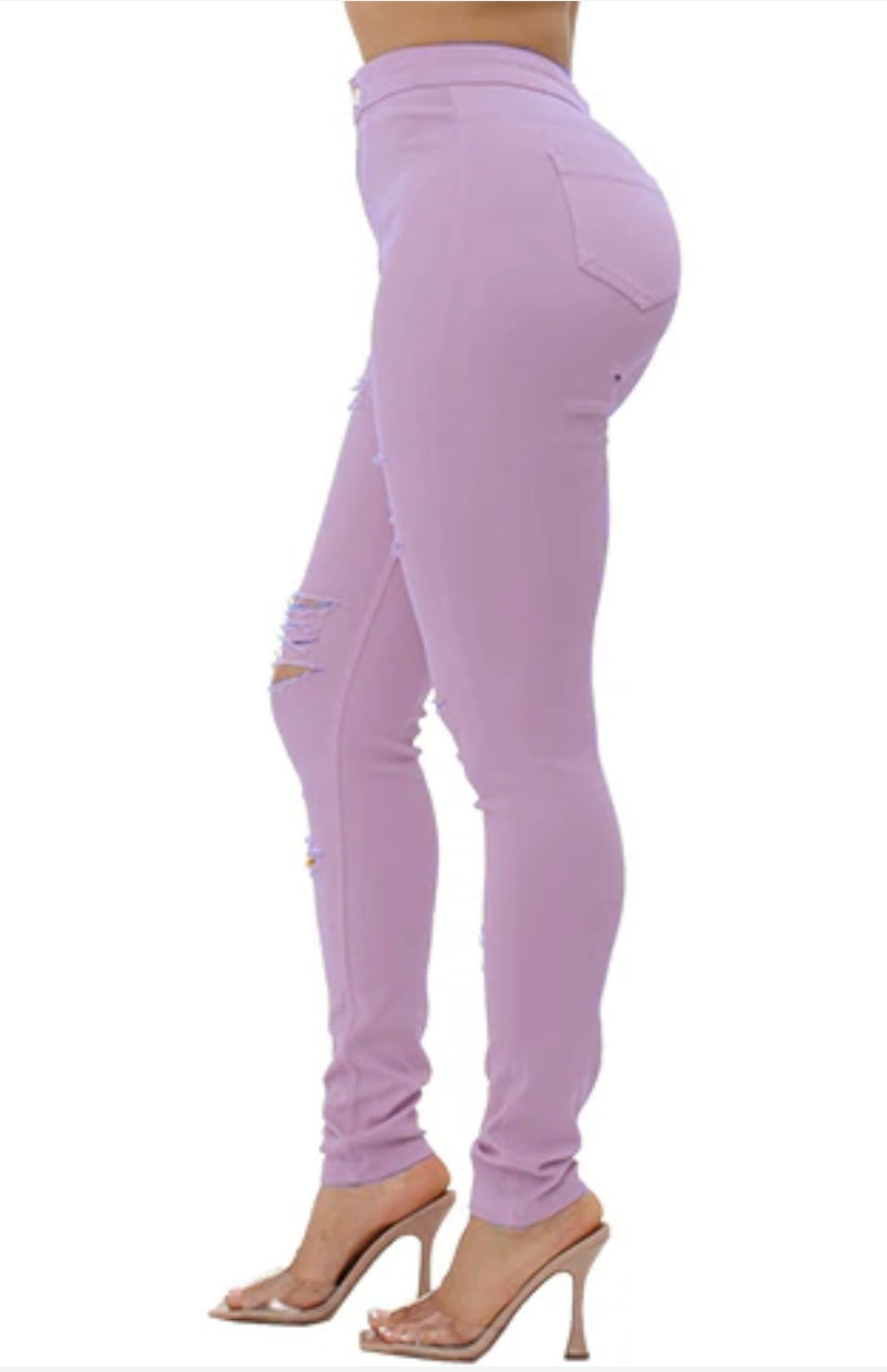 Lavender Jeans Pant (DISTRESSED)
