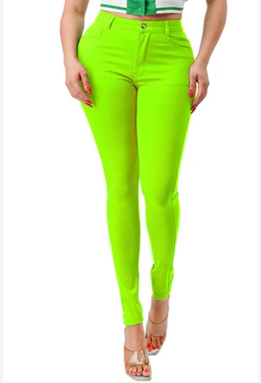 Lime Green Jeans Pant (NON DISTRESSED)