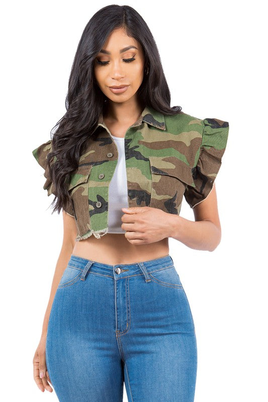 Sexy Camo Crop Vest