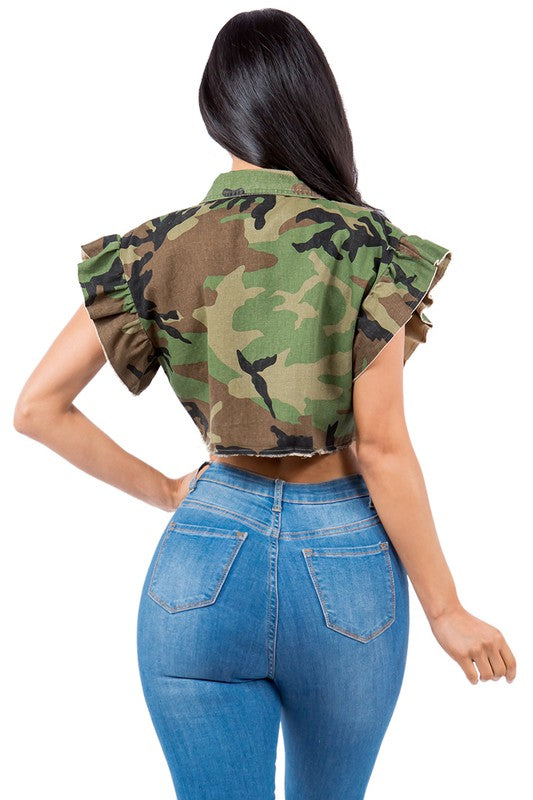 Sexy Camo Crop Vest