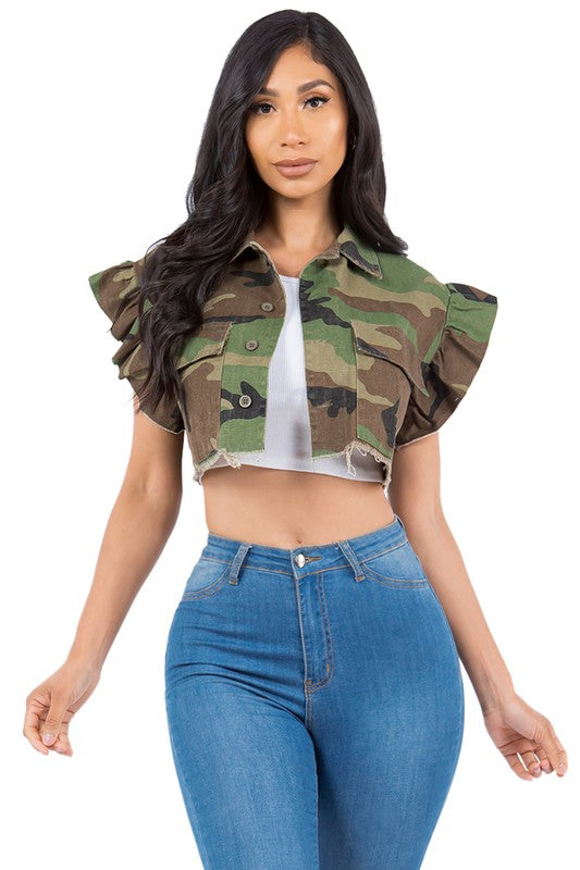 Sexy Camo Crop Vest