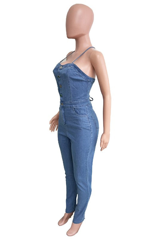 Sexy Me Denim Jumpsuit