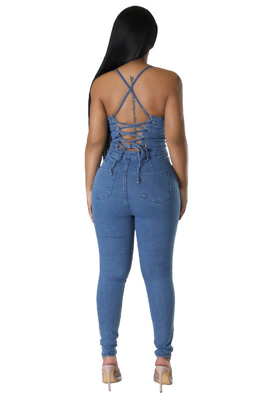 Sexy Me Denim Jumpsuit