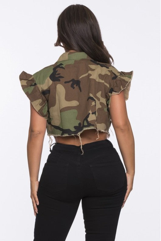 Sexy Camo Crop Vest