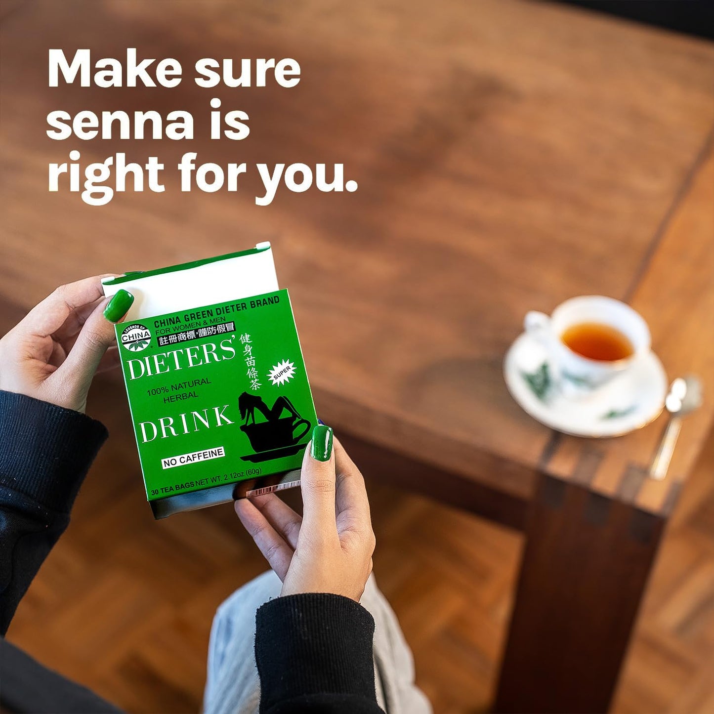 Senna Detox Tea 3-Pack – Caffeine-Free Herbal Digestive Support, 30 Bags Each