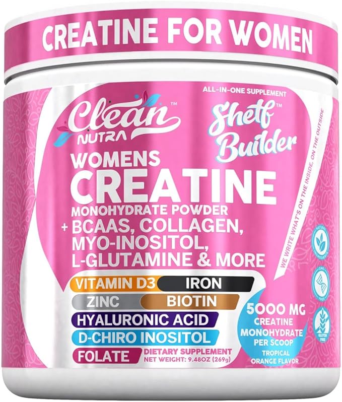 Women’s Creatine + BCAA Powder – Collagen, Biotin & Vitamins for Muscle Recovery & Wellness